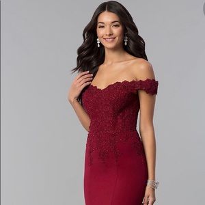 Sweetheart Off-the-Shoulder Long Dress with Lace